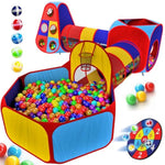 5Pc Kids' Play Tents & Tunnels - Ball Pit For Toddlers, Basketball Hoop, Crawling Tubes, Pop-Up Playhouses, Baby Obstacle Course For Indoor Or Outdoor Use