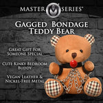 Gagged Bondage Bear for Men, Women & Couples. Soft, BDSM Themed Teddy Bear Stuffed Animal Medium. Cute and Sexy Gift. 1 Piece, Beige and Black.