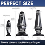 Thrusting Butt Plug Electric Trainer Kit Anal Vaginal Toys Wide Base Numb Electric Shocks Prostate Massager For Male And Women Adult Sex Toys (M)