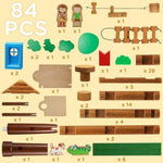 SainSmart Jr. 2-Tier Wooden Tree House Building Set – Educational Gift for Kids, Creative STEM Toy with Cabins and Interchangeable Leaves, STEM Retro Classic Toy Compatible with Lincoln Logs