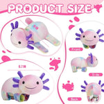 Huggers Axolotl,Cute Axolotl Slap Bracelets For Kids, Best Book Buddy For Children To Read,Fun Toys For Boys And Girls Birthday Gifts,Includes 50 Exquisite Stickers.(Multicolour)