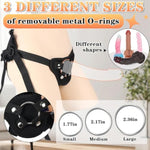 Strap On Harness Adult Sex Toys - Adjustable Strapon Pegging Dildo With 3 Different Sized O-Ring,Strapless Strap On Dildo Harness For Women,Suction Cup Penis Compatible,For Lesbian Gay Couple