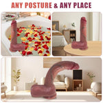 13 Inch Huge Flesh Lifelike Dildo, Soft Thick Liquid Silicone With Strong Suction Cup Feels Like Skin, Realistic Big Dildos Sex Toy For Couples, Men, Women Play