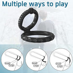 Silicone Penis Rings Set, 2 Sizes Cock Rings For Men Sex Toy, Safe Adult Sex Toys & Games