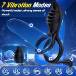 Remote Control Vibrating Cock Ring Clitoral Stimulator, 7 Vibration Penis Ring Vibrator For Men Erection, Silicone Adult Sex Toys For Men Women, Adjustable Perineum G Spot Stimulation Couple Vibrator