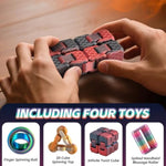 - Handheld Fidget Toy For Adults , 4Pc Fidget Toys Set Fidgets For Classroom, Finger Spinners,Infinity Cube, Fidget Cube, Stress Relief Desk Cool Gadget For Kids Teen