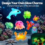 Glow-in-the-Dark Water Gel Kit for Kids, DIY Squishy Maker with 17 Gels & 12 Molds