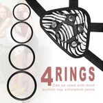 Strap On Harness Adult Sex Toys, Waist And Legs Adjustable Locks Dildo Harness, Four Rings Of Different Sizes For Strap On, Sex Toy Strapon For Women, Strapon Harness For Women Lesbian Couple