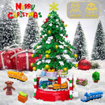 Christmas Tree Building Block Set, 515 Pieces, Rotating Base With Ornaments And Star, Holiday Building Toy, Stocking Stuffers For Kids, Gifts For Boys & Girls