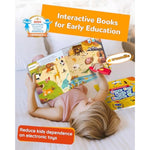 Talking Pen Books Sets, Interactive Audio Sound Books Kids Learning Electronic Toys For Boys Girls, Autism Sensory Games, Early Educational Gifts Birthday Gifts For Toddlers Kids Age 2 3 4 5