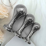 Anal Plug Trainer Set 3Pcs - Stainless Steel Expanding Butt Plug Kit For Adult Anal Toys, Gradual Sizing With Comfort Design For Men Women (Gun Black)