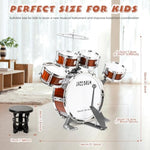 Toy Drum Set For Toddler Kids | Jazz Drum Kit With 5 Drums Percussion Musical Instruments Toys For 3 4 5 Year Old Boys Girls Gifts Ages 3-5