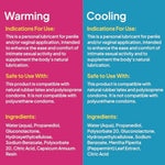Hello Warming & Cooling Personal Lubricant - Water-Based Sensations Lube For A Tingling And Steamy Experience - Condom Compatible Lubricant For Men, Women, And Couples, 1.7 Fl Oz Each