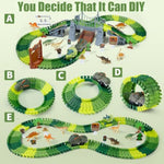 Dinosaur Toys, Dinosaur Race Track For Kids 3-5, Flexible Train Track Playset With Dinos & Cars, Toddler Toys For Ages 3 4 5 6 7 8 9 Year Old Boys Girls, Party Favor Birthday Gift