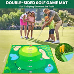 Battle Golf Game Set Chipping Game Practice Mat Games For Backyard Fun And Swing Training, Golf Hitting Mat Play For Golf Parties And Kids Family Activities Outdoor
