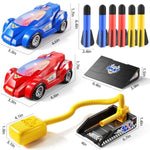 Rocket Toy Car Launcher, 2 Race Car And 6 Foam Rockets, Outdoor Outside Backyard Toys For Boys & Girls, Birthday Gift Toys For Kids Boys Girls Age 3 4 5 6 7 8 Years Old