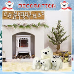 4 Pcs Polar Bear Stuffed Animal Set Large White Animals Stuffed Soft Plush Toy Cuddly Gifts For Winter Birthday Decoration(Polar Bear Style)