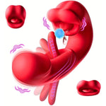 Rose G-Spot Vibrator - Thrusting Sex Toy For Women & Couples – 7 Vibration & Licking Modes