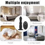 Thrusting Vibrating Anal Plug β Remote Control Prostate Massager, 10 Vibration Modes, Powerful P-Spot & G-Spot Anal Sex Toy For Men & Women, Hands-Free With Suction Cupex Toy Unisex - Black