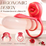 Vibrating Cock Ring Sex Toys For Couple, 3 In 1 Silicone Penis Ring Vibrator Clitoral Stimulator For Men, Women, 9 Vibrations App Controlled Vibrators Penis Sleeve Anal Nipple Pleasure