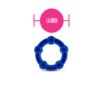 Adult Sex Toys - Stay Hard Beaded Cock Ring Set - Super Elastic Erection Enhancer Penis Rings - Tear Resistant - One Size Fits All - Sexual Wellness Pleasure For Men, Couples - Blue