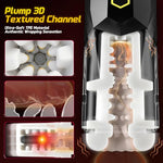 Male Masturbator Pocket Pussy Sex Toys for Men - Adult Men Sex Toy with 9 Vibrating & 10 Thrusting, Flesh Soft 3D Textured Wrapped, Masturbators Light with Full Speed Burst Mode