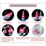 Inflatable Squirting Dog Dildo Realistic Silicone Animal Knot Fake Penis Expansion Knotted Anal Plug With Hands Free Strong Suction Cup Waterproof Sex Toy Suitable For Adult Men Women