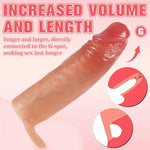 7 Inch Cock Sleeve - Realistic Thick Slicone Penis Extender Sex Toys,Reusable Cock Sleeve Extension With Penis Ring,Soft Penis Extender Cock Enlarger For Men,Delay Ejaculation Stronger Erection