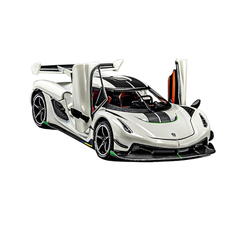 Toy Cars Model Koenigsegg Jesko 1/24 White Alloy Collectibles Die Cast Vehi
