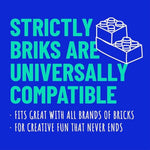 Strictly Briks Stackable Baseplates - 4 Pack Compatible with Lego & Major Brick Brands, 10 x 10 in with 32 x 32 Studs, Toy Building Plates Boards, Kids, Grey