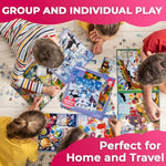 Magnetic Toddler Puzzles Ages 4-6 - 2X48 Travel Puzzles Games For Kids 3-5 Years Old - Activities Car Toy For Boys And Girls 2-4 Yo - Polar & Jungle Animals Learning Magnet For Road Trip