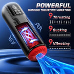 Sex Toys For Men Male Masturbator - Male Sex Toys Penis Pump With 9 Sucking & Vibrating & Thrusting, 3D Textured Sleeve Heating Blowjob Mens Sex Toy, Adult Toys Lcd Display Pocket Pussy For Men