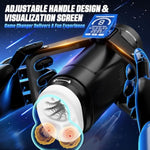 Sex Toys For Men Automatic Male Masturbator Penis Pump, 9 Scrotal Vibrations, Wing Handle Design, 9 Thrusting, Lcd Display, Male Sex Toy Pocket Pussy Sex Machine Adult Sex Toys & Games, Black