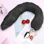 Fox Tail Anal Butt Plug Sex Toys For Cospaly (Black)