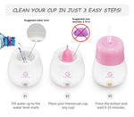Menstrual Cups + Steamer Bundle - All You Need to Start Your Menstrual Cup Journey! - Feminine Hygiene - Leak-Free - up to 99.9%