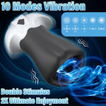 Men Penis Vibrator Male Sex Toys, 2 Vibrating Motor Male Masturbator With 10 Vibrating Modes, Sex Toy Strokers Penis Trainer With 360° Raised Grains Stimulation Sex Toys For Mens