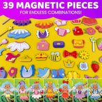 Magnetic Dress-Up Dolls For Girls Boys With 35 Magnetic Pieces - Creative Magnetic Play Set For Home Or Travel - Perfect Paper Dolls For Ages 3 And Up, Boost Storytelling With Fairies