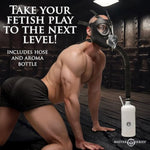 Overload Stroker Gas Mask Kit For Beginners, Men, Women, & Couples. Masturbator Sleeve And Adjustable Head Straps. Hose And Aroma Bottle. One-Way Breathing Valve. 3 Piece Set, Black.