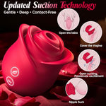 Rose Sex Toy Sucking Vibrator - Rose Toy Clit Sucker App Control Vibrator with 10 Suction Modes for Clitoral, Anal & Nipple Stimulation, Female Adult Sex Toys for Women Couples Oral Sex Pleasure
