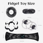 8Pcs Sensory Fidget Toys With Fidget Spinner Anxiety Toy Acupressure Rings Bike Chain Marble Mesh And Flippy Chain Desk Fidgets Quiet Toys For Autism,Easter Toys For Teens Adults Boys & Girls