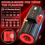 Sex Toys For Men Male Masturbator Open-Ended Adult Toys Penis Vibrator With 10 Vibrating Rotating,Automatic Blowjob Sex Machine Stimulator,Mens Masturbators Pocket Pussy For Men Masturbation Pleasure