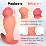 Silicone Realistic Dildo Anal Plug With Anchor Shape Base Design Soft Anal Dildo Butt Plug For Outdoor Anal Play Flexible Sex Toy For Men Women Couple M 4.92 Inch