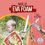 - Noble Knight Toy Sword & Shield For Boys, Red - Age 3-8 Years | Medieval Set In Durable & Safe Foam | Weapons & Battle Accessories For Pretend Play, Dress Up & Knight Costumes For Kids