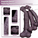 Realistic Horse-Inspired Dildo - Lifelike Texture & Design, Body-Safe Silicone, Suction Cup Base For Hands-Free Fun - Adult Toy For Pleasure & Exploration(X-Small) Brown