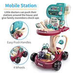 Toy Doctor Kit For Kids?Doctor Role Play Costume?Medical Bag?Eye Chart?Thermometer?Stethoscope?Pulse Machine?24 Piece Pretend Medical Station Set For Boys & Girls ?Great Gift For Toddler