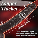 Realistic Huge Dildo Sex Toys, 13 inch Big Dildos with Strong Suction Cup for G Spot and Anal Play, Lifelike Thick Fake Penis Long Giant Anal Dildo Adult Sex Toy for Women/Men Couples Harness Strap-On