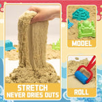 Ocean&Sand Sensory Bin With Lid, 42 Pcs Sensory Sand Kit With Sea Animals For Kids, Birthday Christmas Gifts For Boys Girls, Preschool Learning Activities Tools Box, Outdoor Sandbox Toys For Toddlers