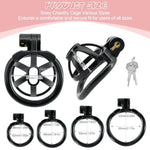 Pink Sissy Chastity Cage 3D Breathable Lightweight Chastity Lock With 4 Penis Rings Mini Inverted Bondage Chastity Device Sm Male Adult Exercise Sex Toys (Black)