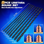 Urethra Sound Penis Plug Toy - 8 Pcs Silicone Dilators Catheters & Sounds Set Urethral Plug Male Sex Toys, Sounding Rods Urethra Prostate Stimulator Sexual Pleasure Tools Adult Sex Toy For Men