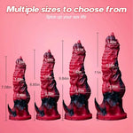 Unisex Dildo, Platinum Silicone Adult Toy, with Strong Suction Cup, Textured Design, Suitable for G-spot Stimulation and Anal Sex, Waterproof, red.